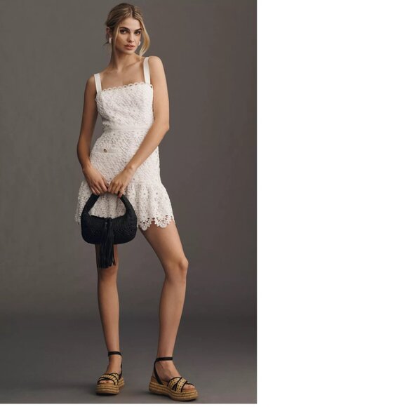 By Anthropologie Saylor Verena Lace Mini Dress M  new with tag nwt - Picture 4 of 9